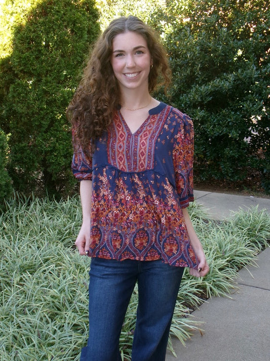 Elderberry Medalion Blouse