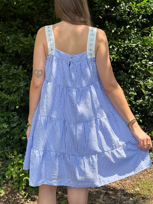 Emilie Gingham Babydoll Dress