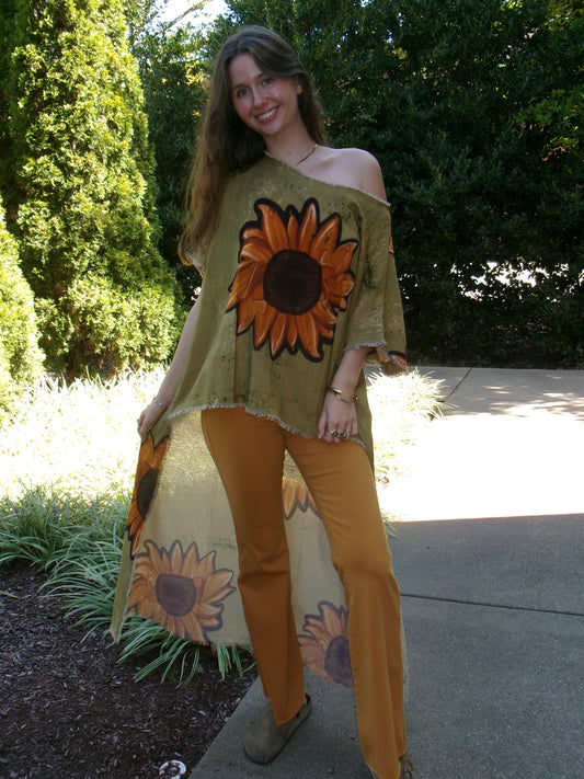 Sunflower Linen Hi-Lo Tunic