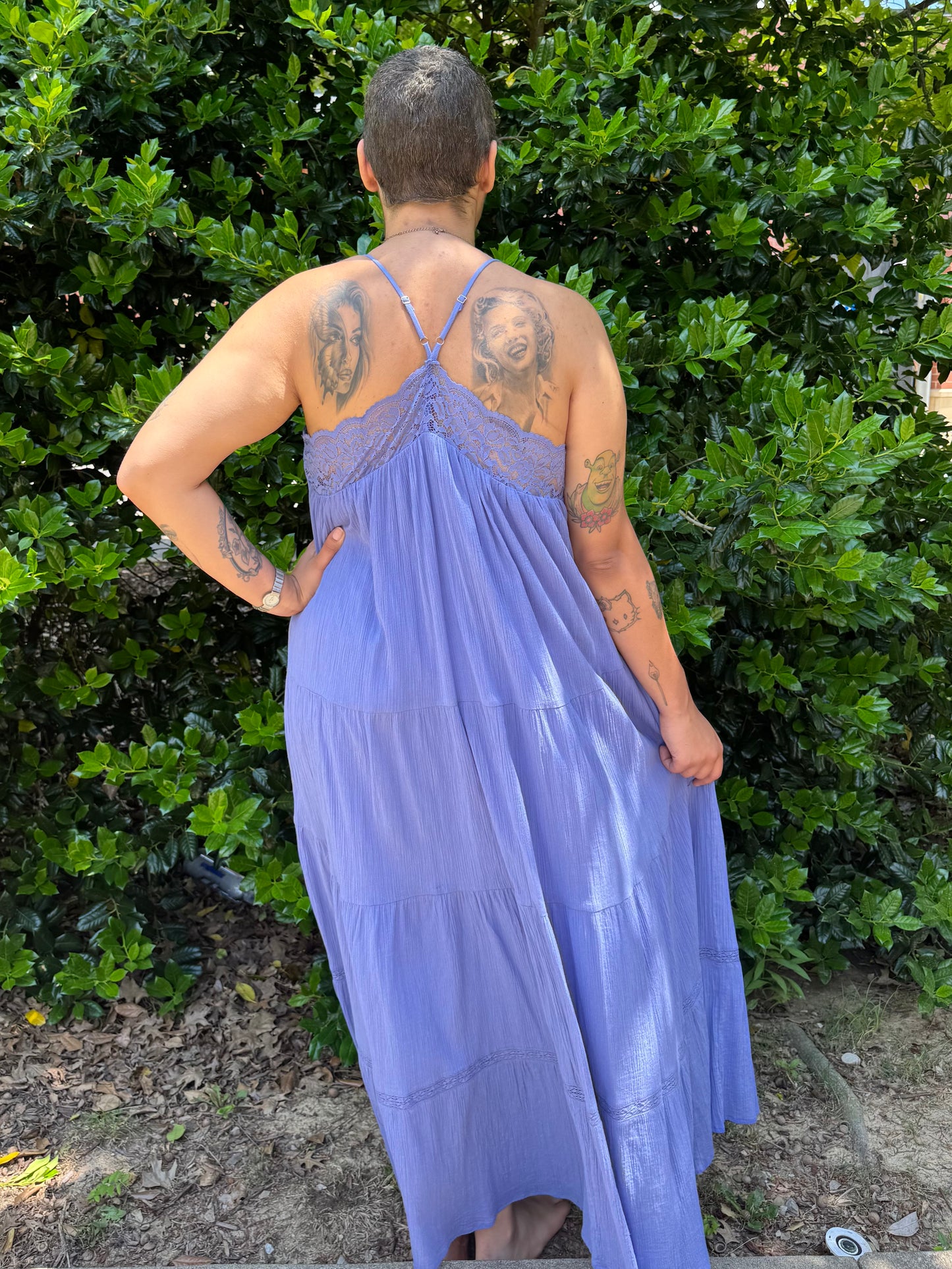 Periwinkle Lace Tank Dress
