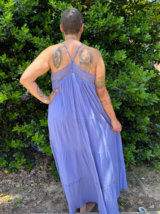 Periwinkle Lace Tank Dress