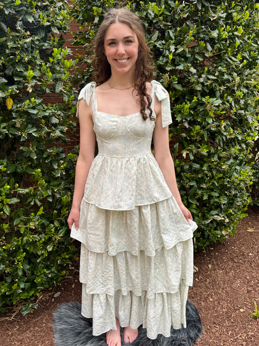 Joana Bloom Ruffle Dress