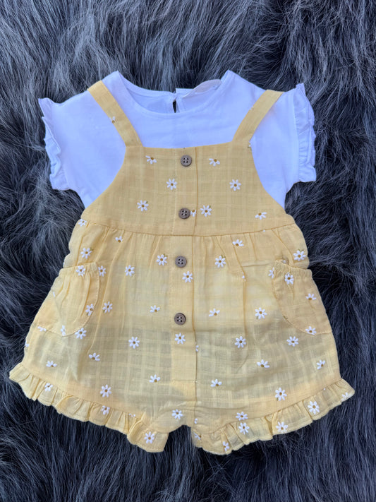 Lil Dapper Daisy Overall Set
