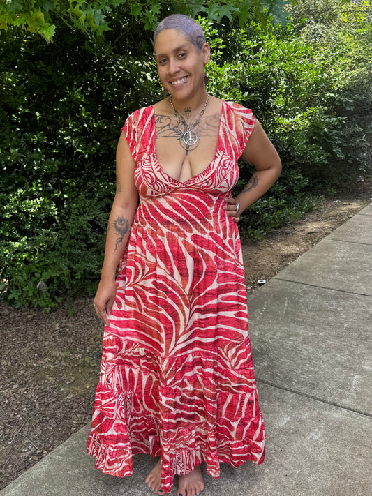 Rosa Golden Maxi Dress