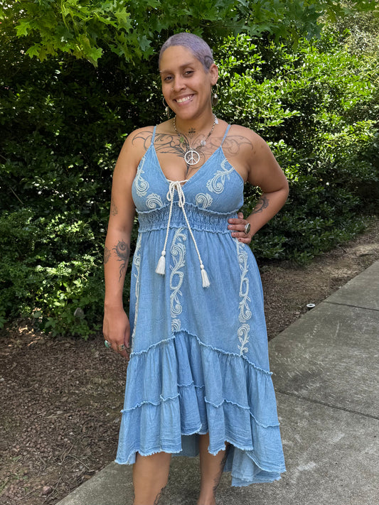 Angelica Pearl Chambray Dress