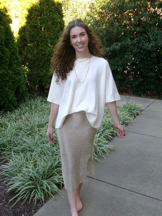 Goldie Metallic Maxi Skirt