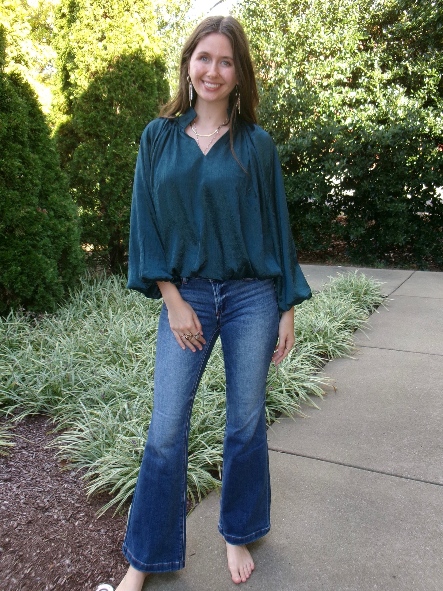 Ponza Sheen Bubble Blouse