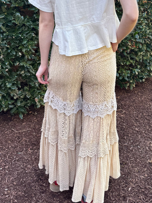 Oh My Lace Tiered Palazo