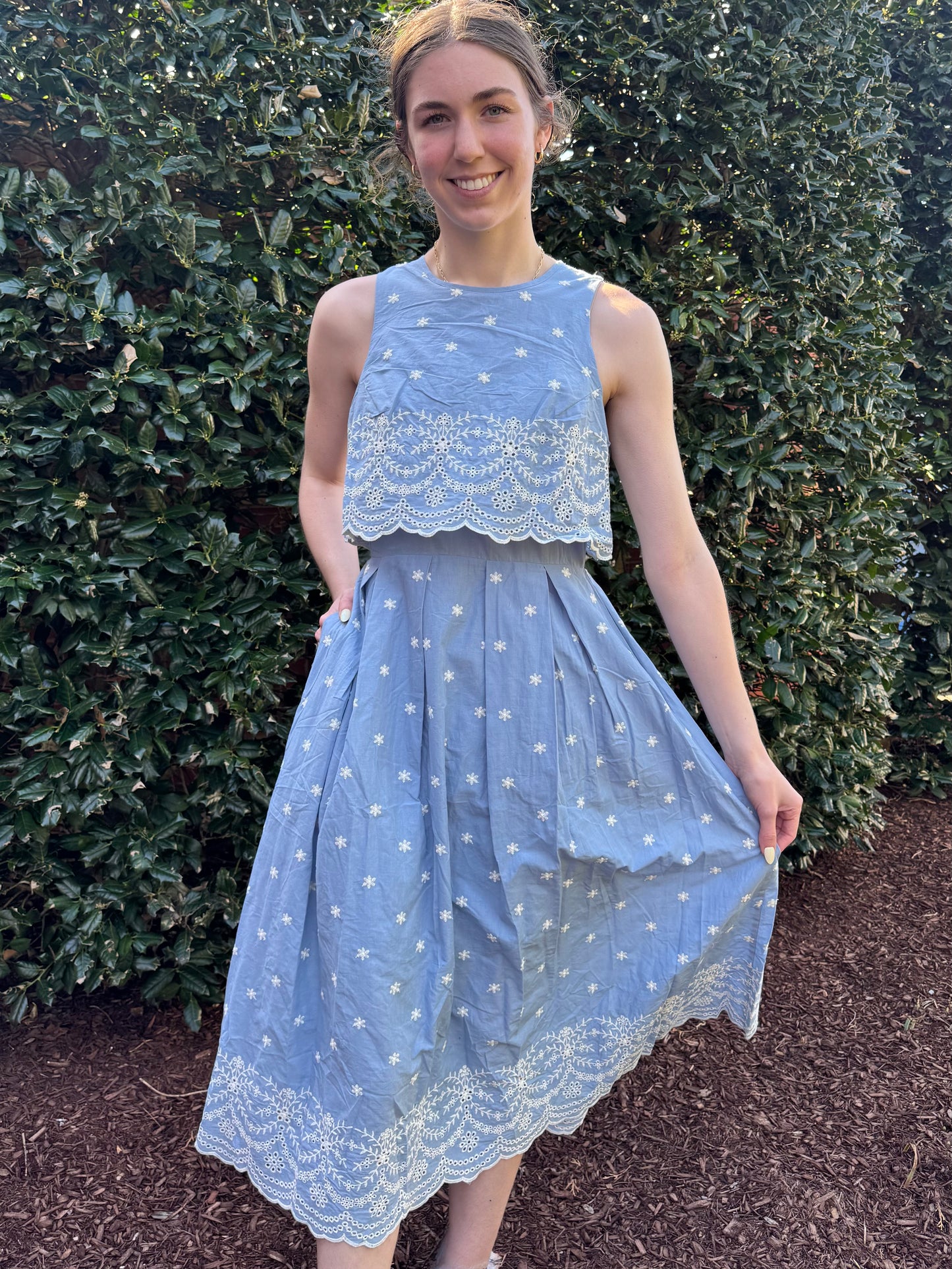 Clearview Embroidered Layer Dress