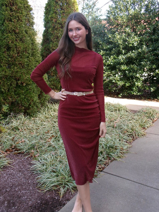 Annalise Glitter Mesh Dress