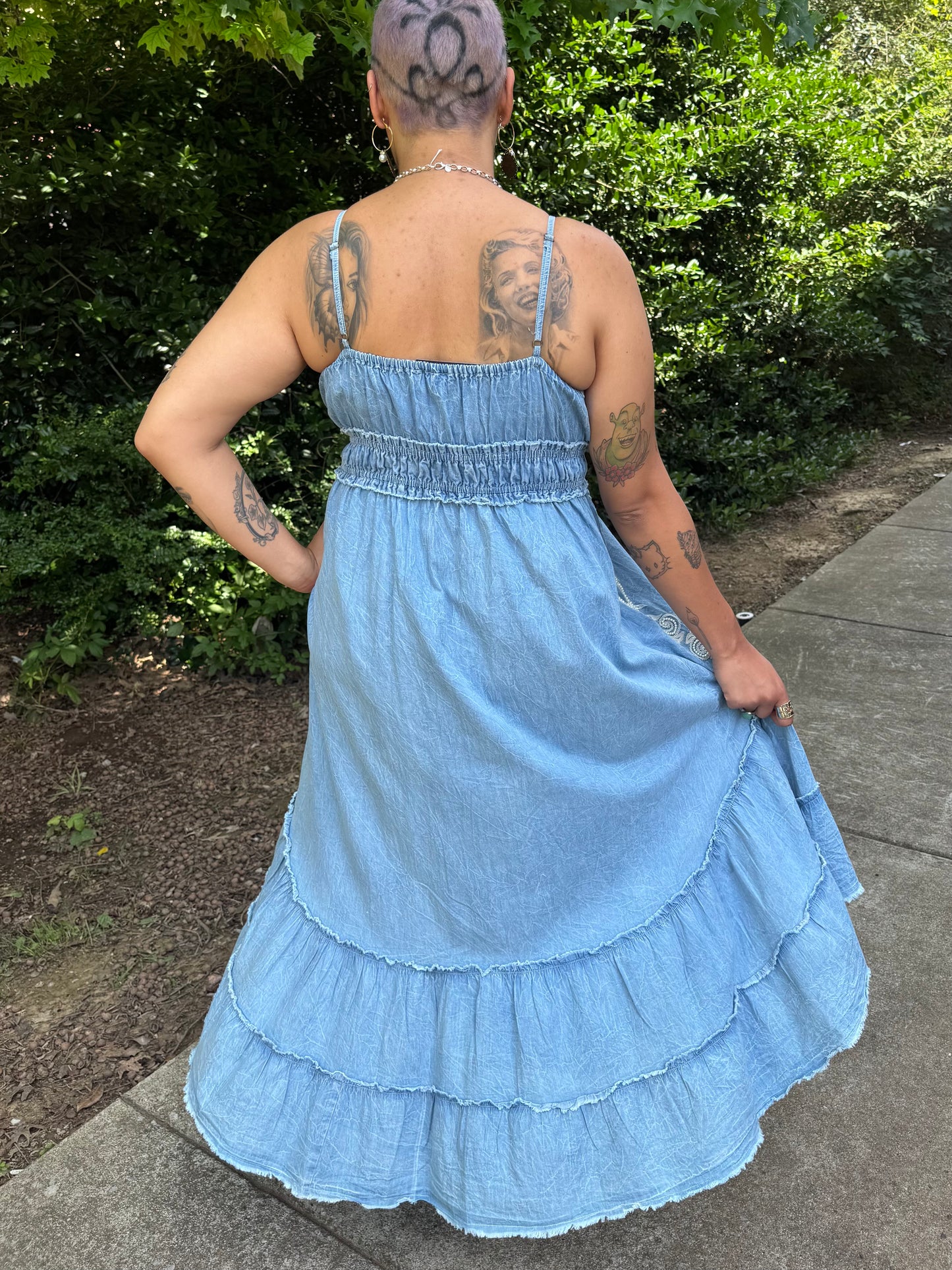Angelica Pearl Chambray Dress