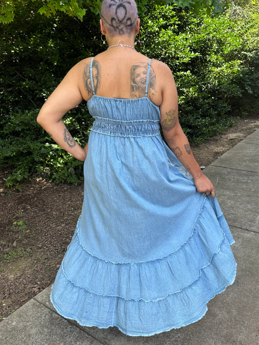 Angelica Pearl Chambray Dress