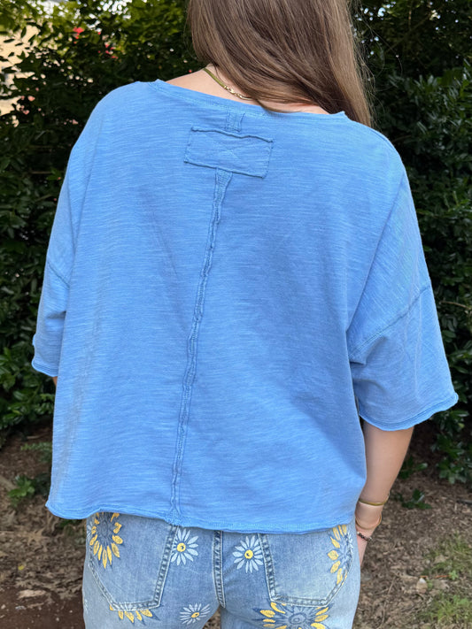 Sky's the Limit Crop Tee