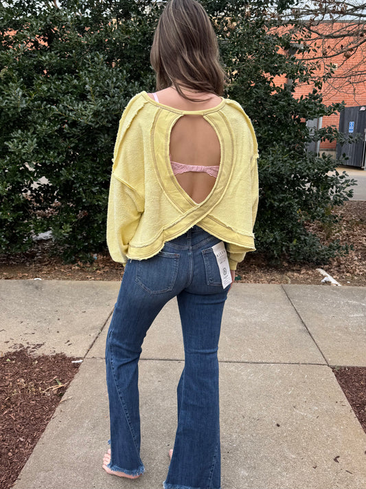 French Terry Cloth Open Top