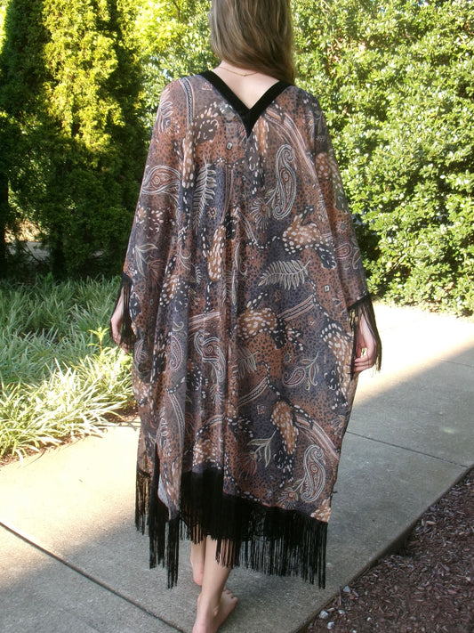 Patricia Mid-Century Fringe Kimono