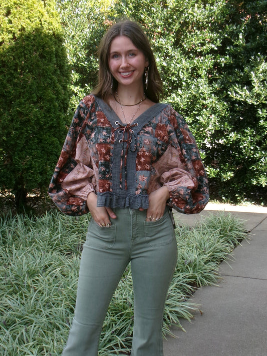 Amber Grommet Blouse