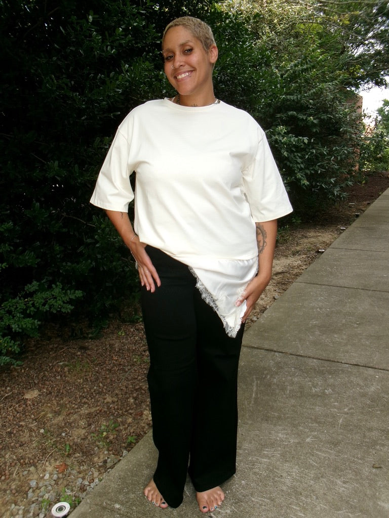 Sonya Lace Dipped Tee