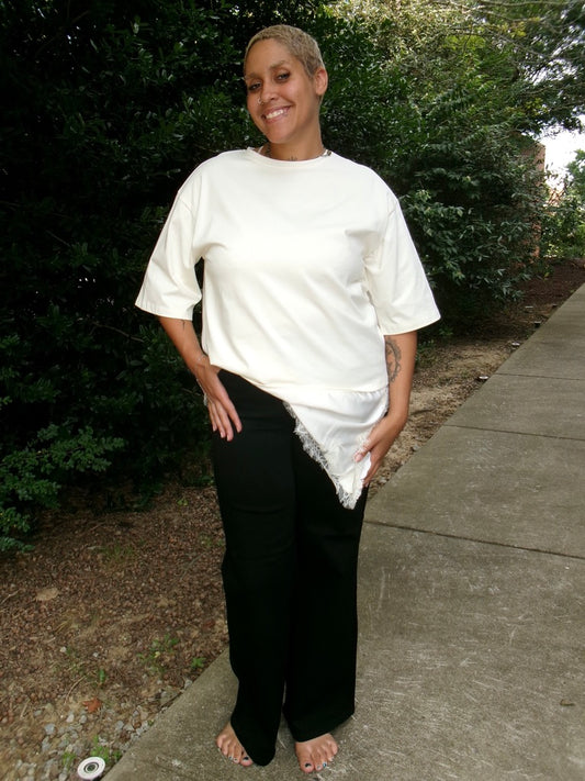 Sonya Lace Dipped Tee