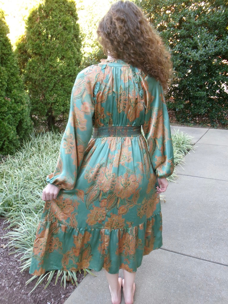 Southern Charm Satin Bronzed Dress