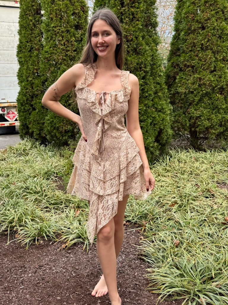 Chloe Lace Ruffle Dress