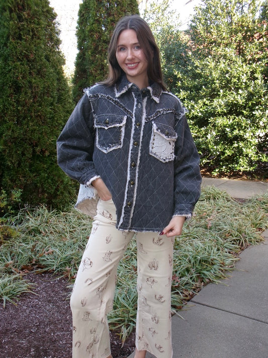 Beth Studded Quilted Jacket