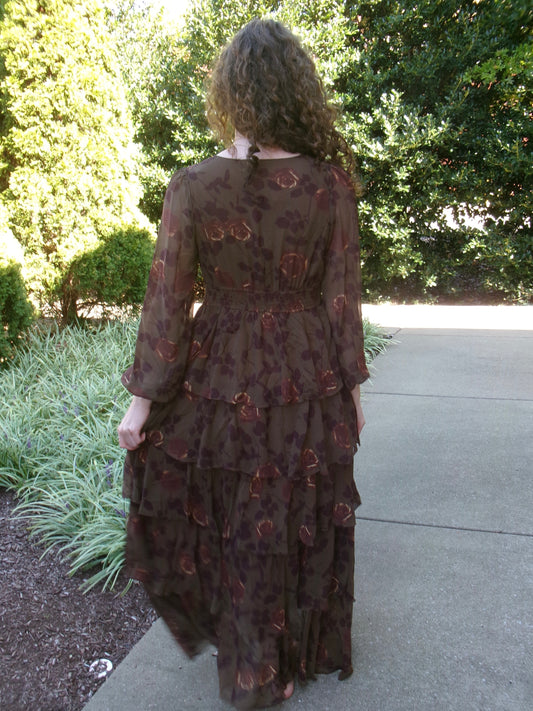 Midnight Garden Tiered Dress
