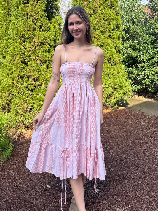 Sally Gingham Smocked Dress