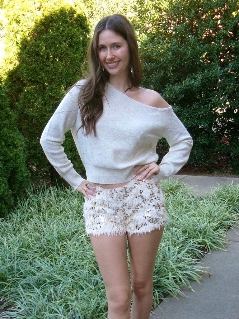 Ruffle My Feathers Sequin Short