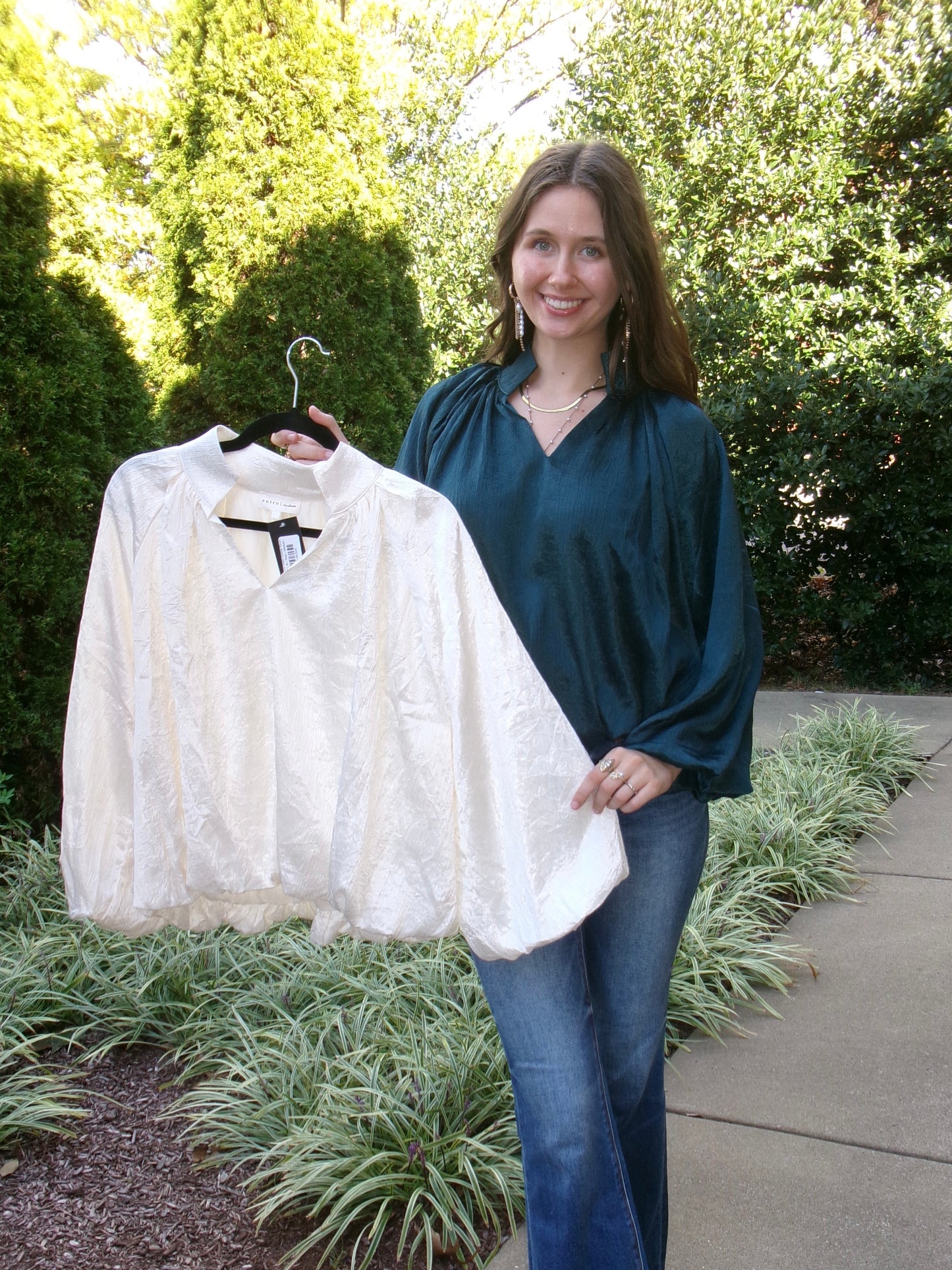 Ponza Sheen Bubble Blouse
