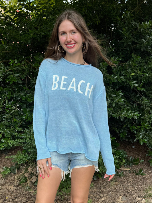 Baby Blue Beach Sweater
