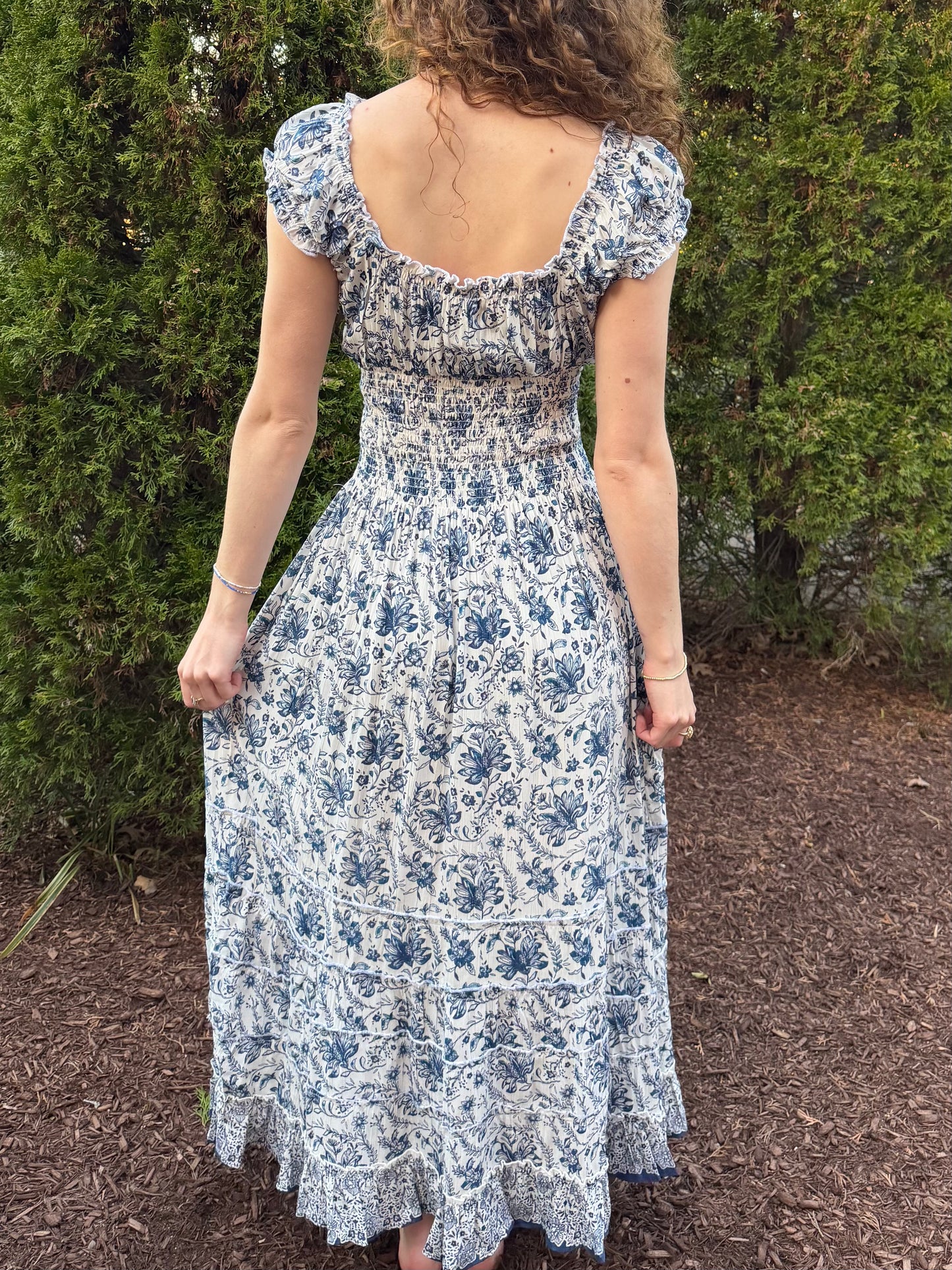 Aquamarine Elastic Maxi Dress