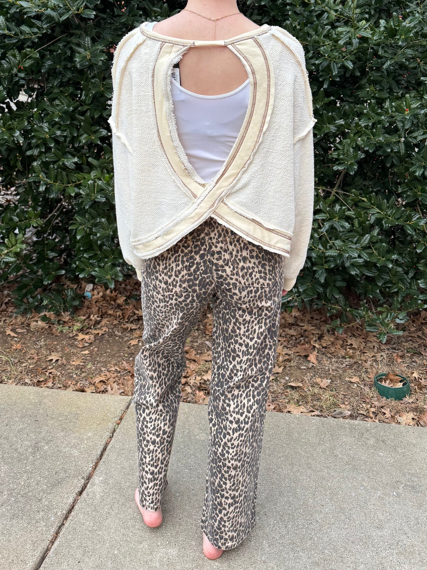French Terry Cloth Open Top