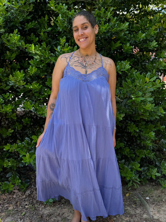 Periwinkle Lace Tank Dress