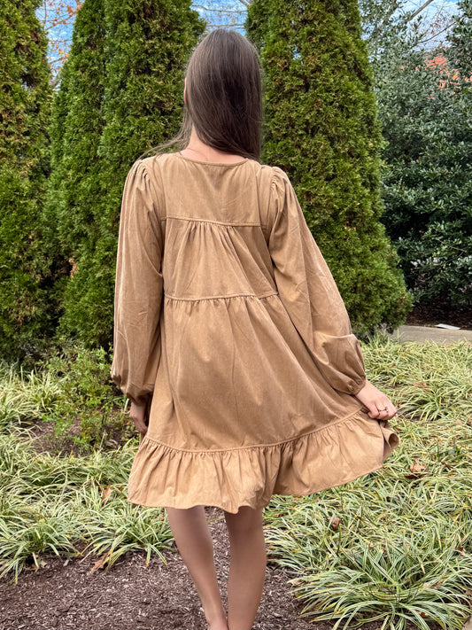 Savanna Latte Babydoll Dress