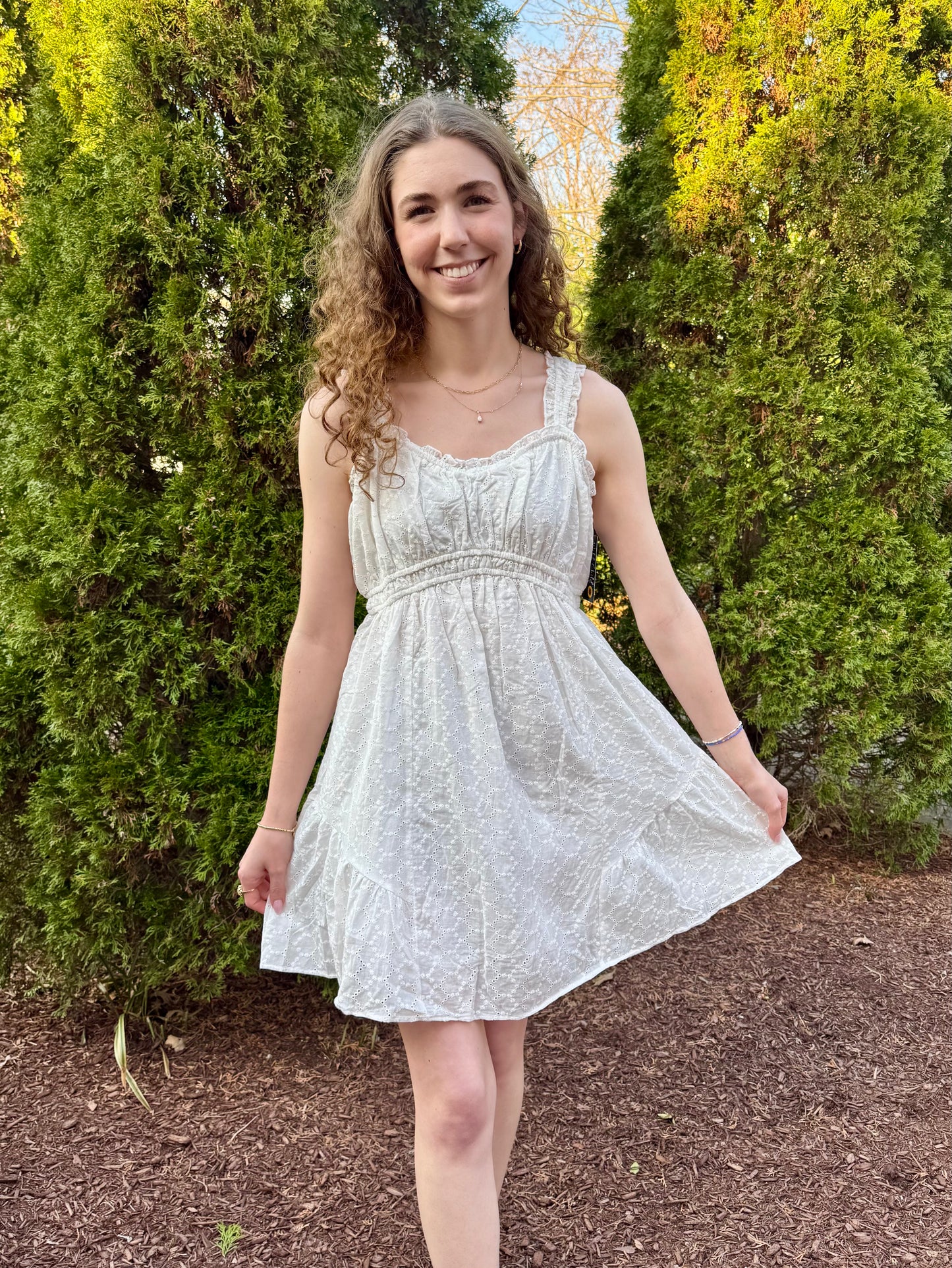 Emmi Eyelet Sweetheart Dress