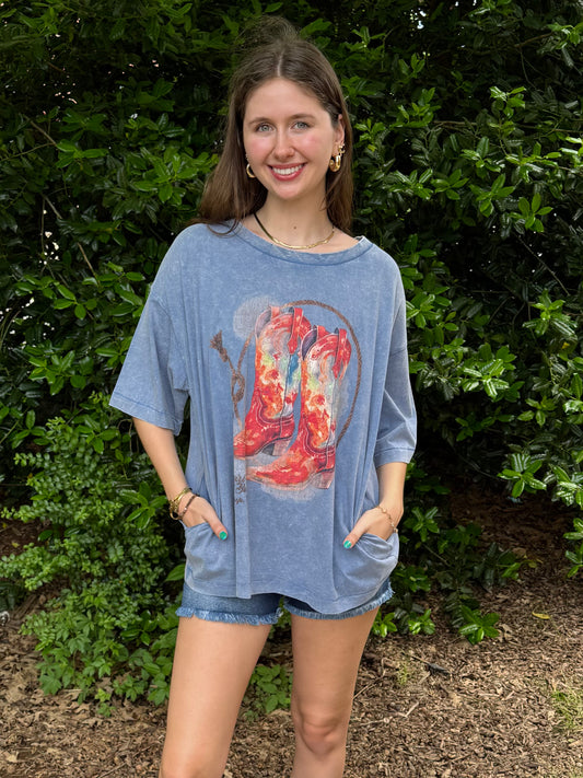 Painted  Boots Tee