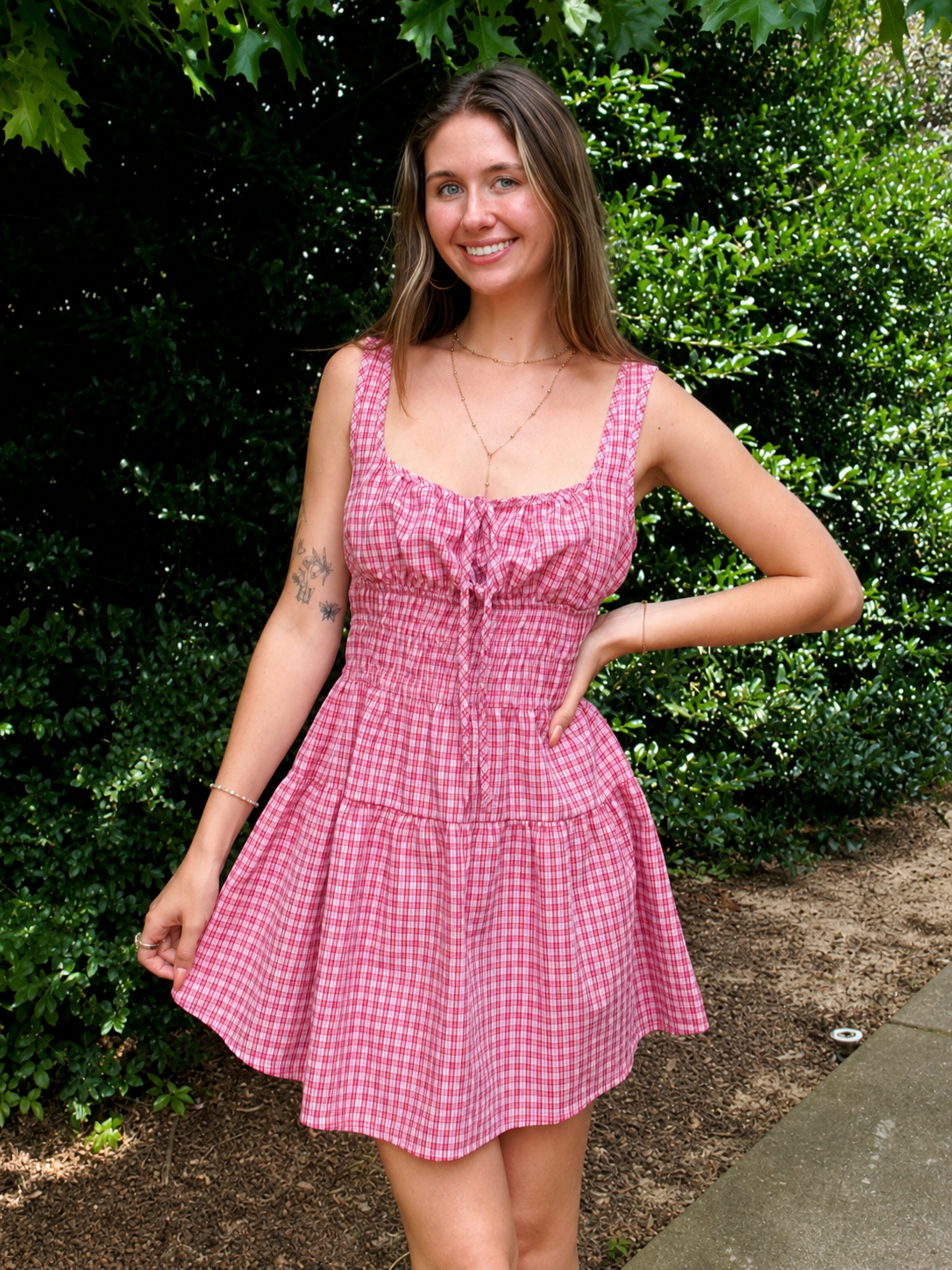 All About Me Gingham Dress