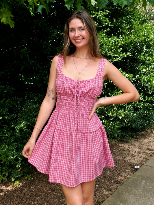 All About Me Gingham Dress