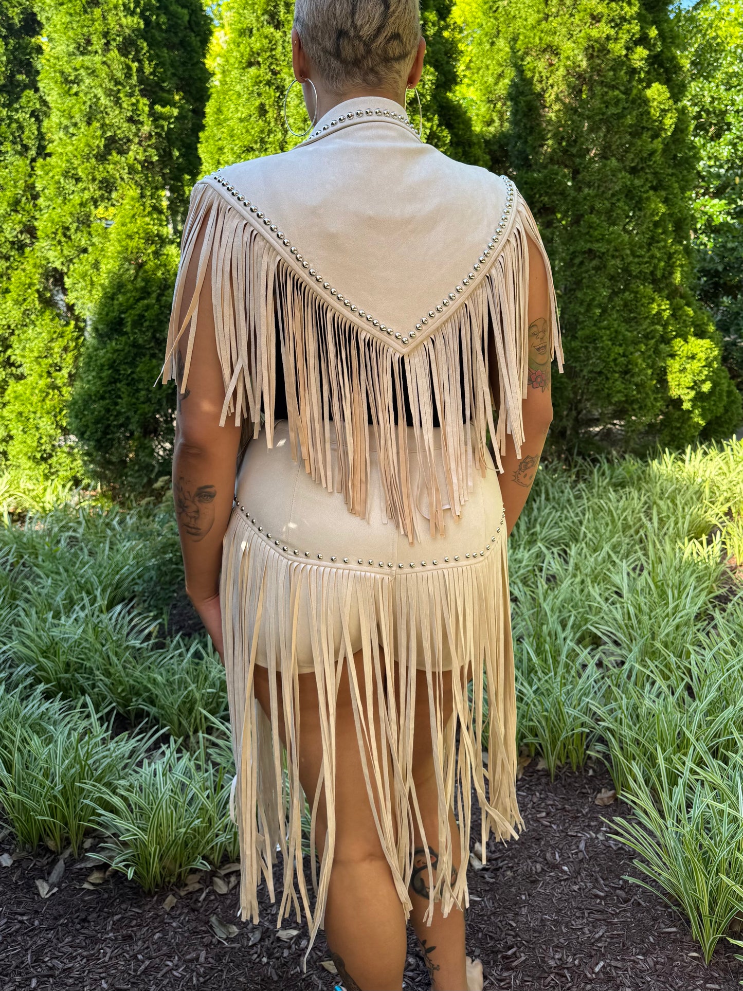World Rockin Studded Fringe Shrug