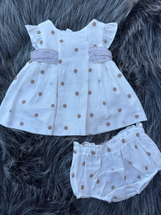 Lil Elena Dot Dress w/ Bloomers