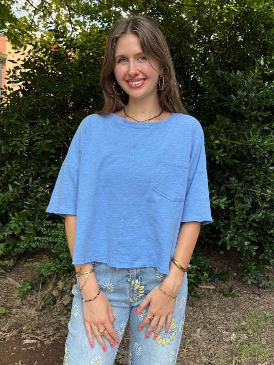 Sky's the Limit Crop Tee