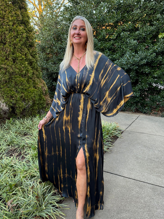 Liquid Gold Kimono Dress