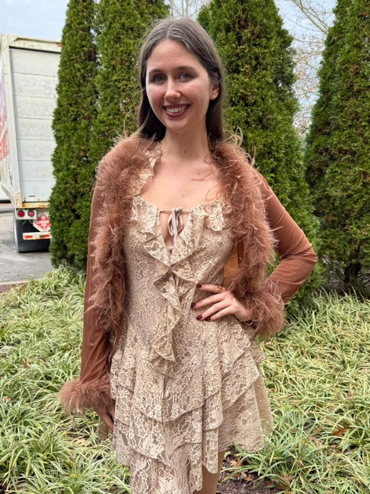 Nadia Feathered Overshirt