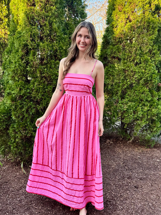 Summer Sunset Striped Dress