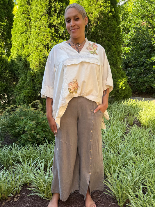 Deedee Linen Mocha Trouser