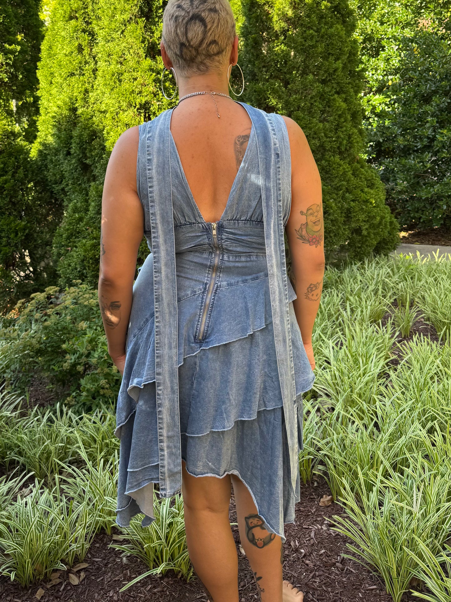 Bella Ruffle Denim Dress