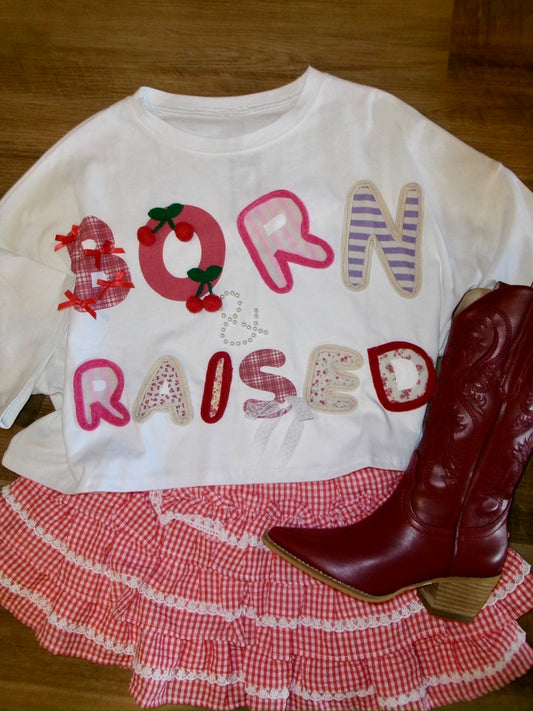 Born & Raised Frilly Tee