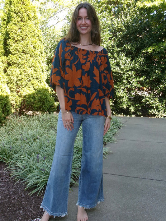 Autumn Evening Bubble Blouse