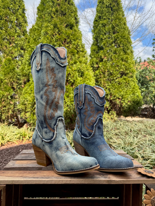 Denim Cowgirl Boot