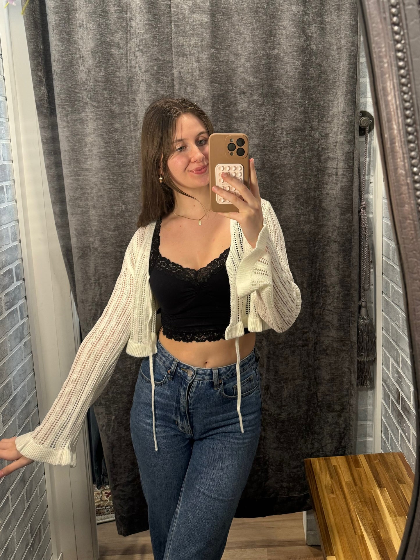 Caroline Cropped Ruffle Cardi